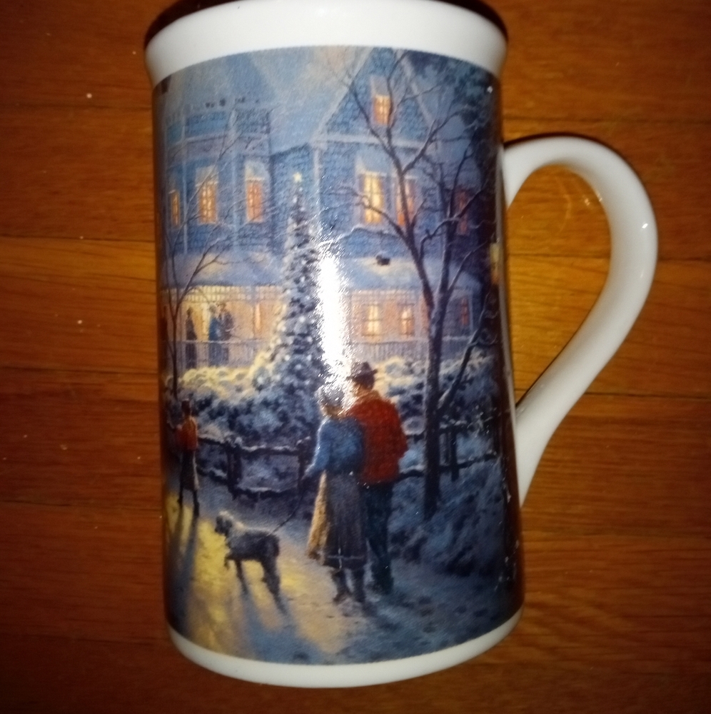 Thomas Kincade 1998 'A Holiday Gathering ' Mug